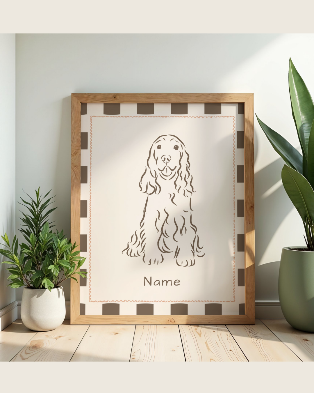 Custom Dog Breed & Name Print