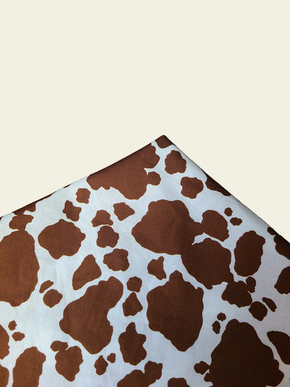 Brown Cow Print Dog Bandana