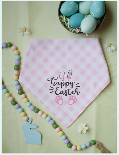 Pink Picnic Plaid Dog Bandana (with add-on!)