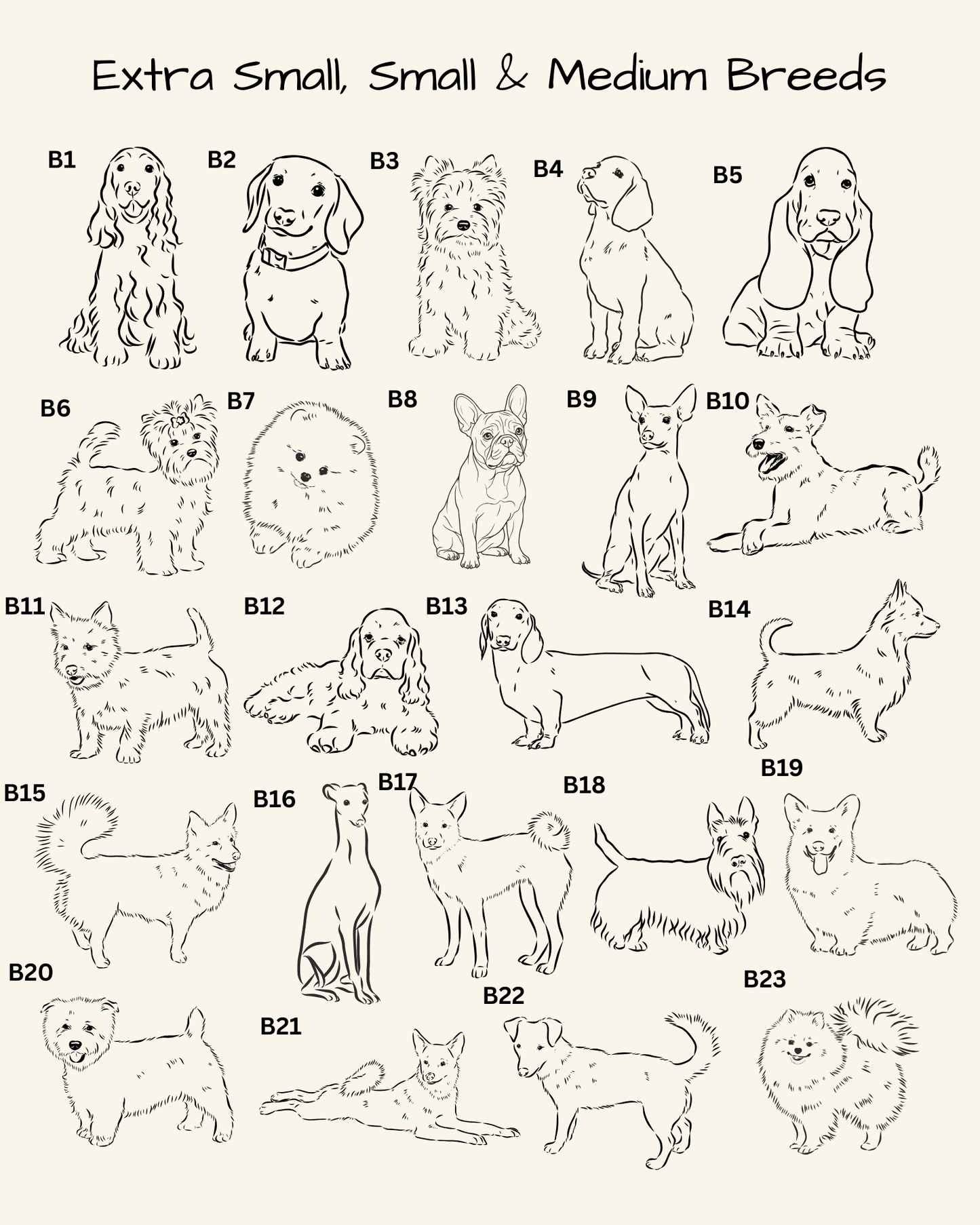Custom Dog Breed & Name Print