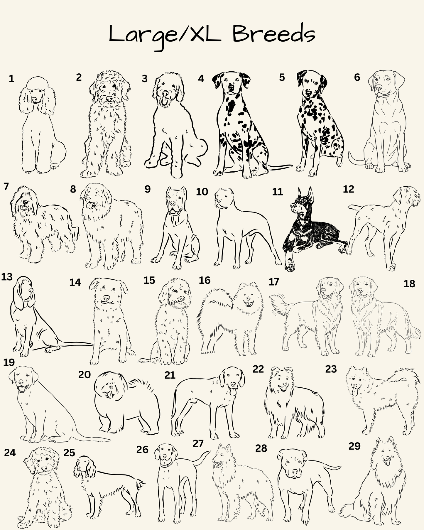 Custom Dog Breed & Name Print