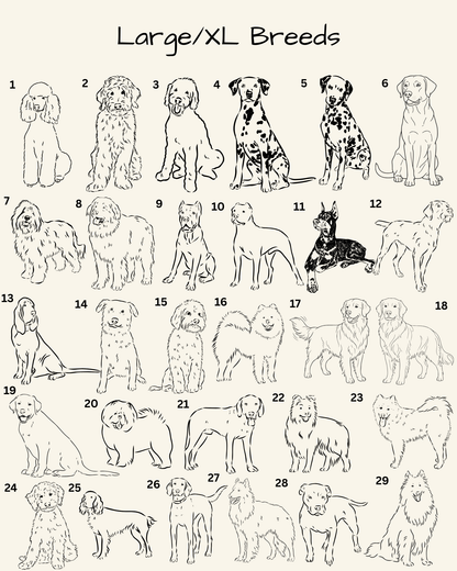 Custom Dog Breed & Name Print