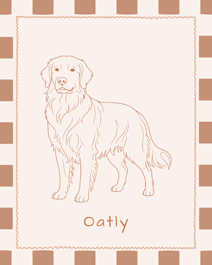 Custom Dog Breed & Name Print