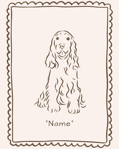 Custom Dog Breed & Name Print