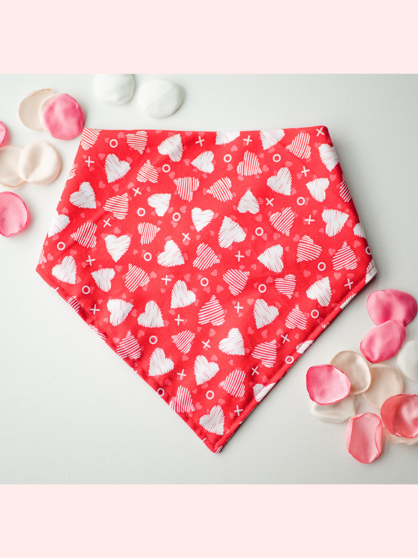 Valentines Hearts and X's Bandana