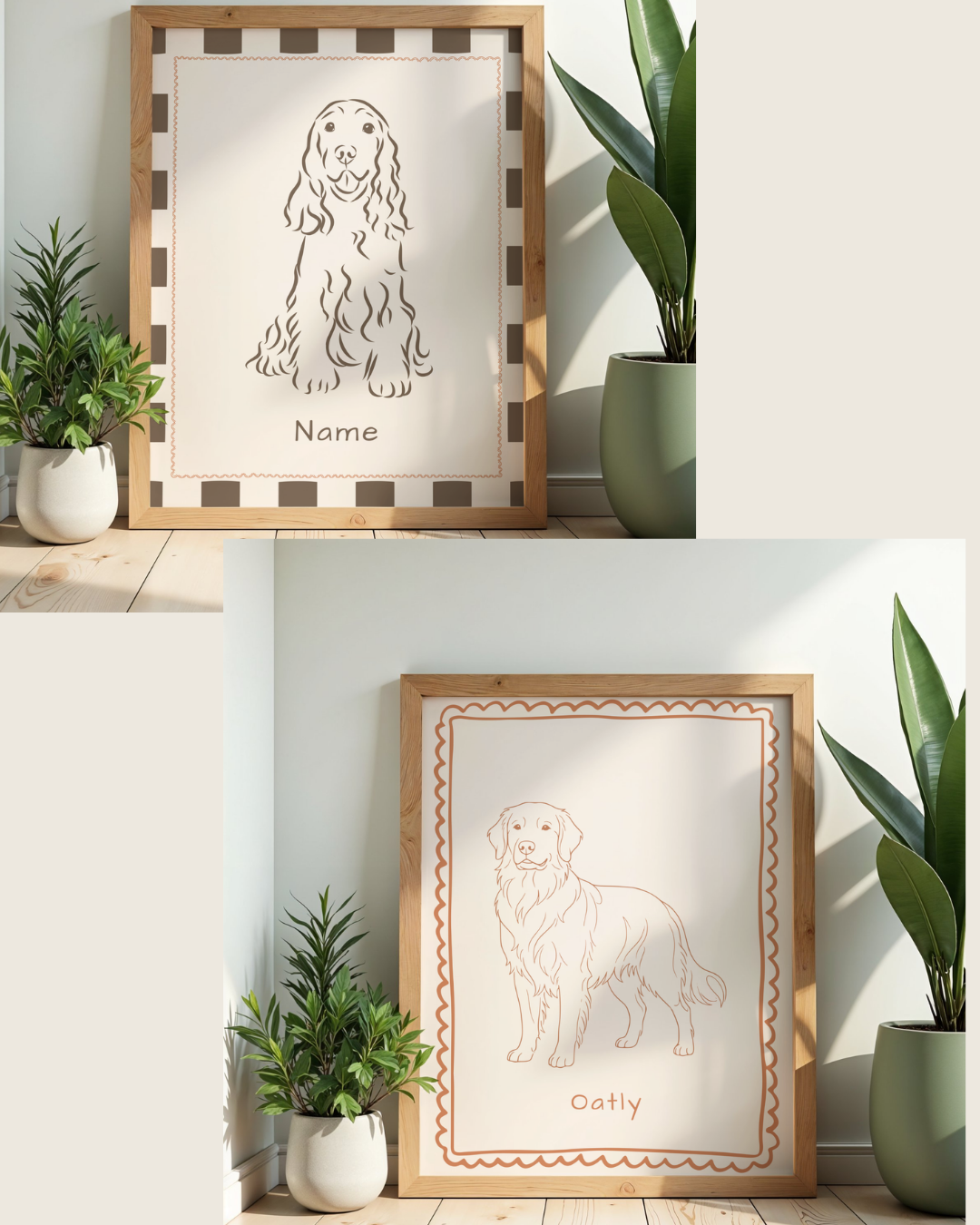 Custom Dog Breed & Name Print