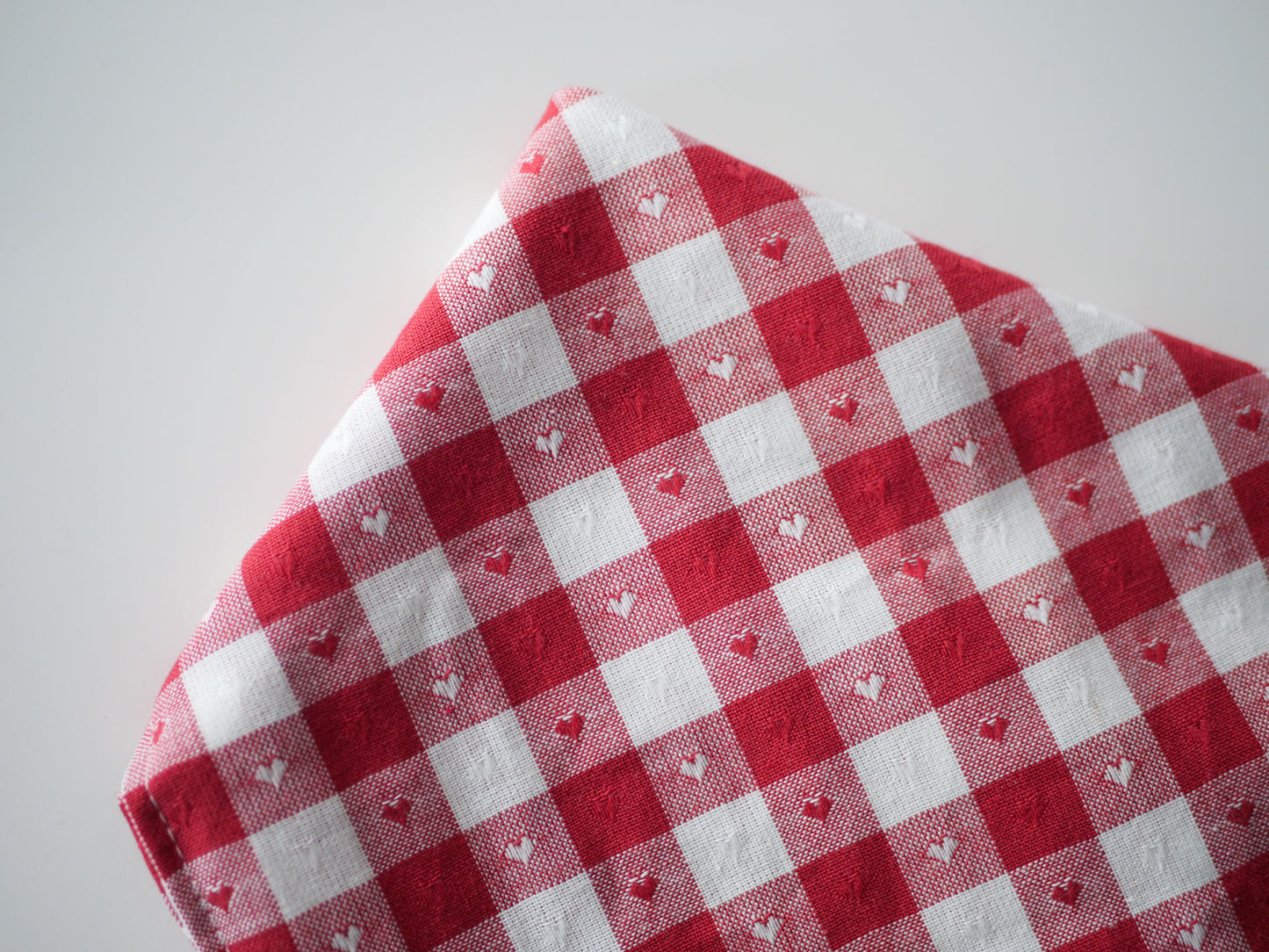 Plaid with Hearts Bandana