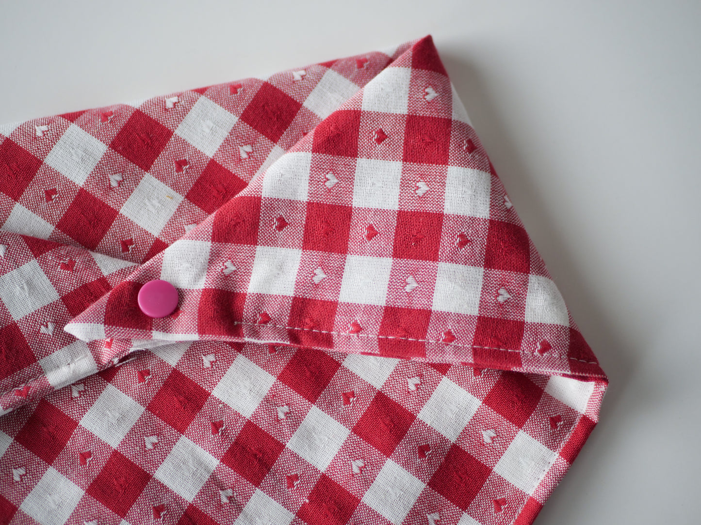 Plaid with Hearts Bandana