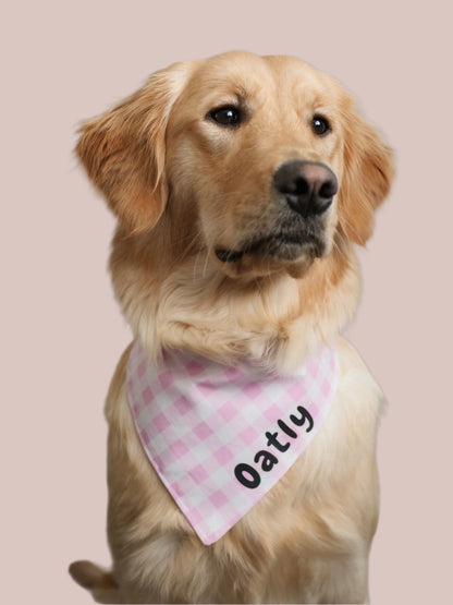 Spring Pink Picnic Bandana (customizable with name)