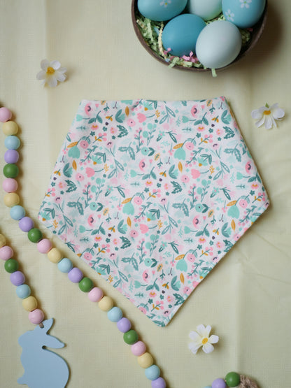 Pastel Floral Dog Bandana (flannel)