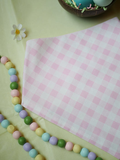 Pink Picnic Plaid Dog Bandana (with add-on!)