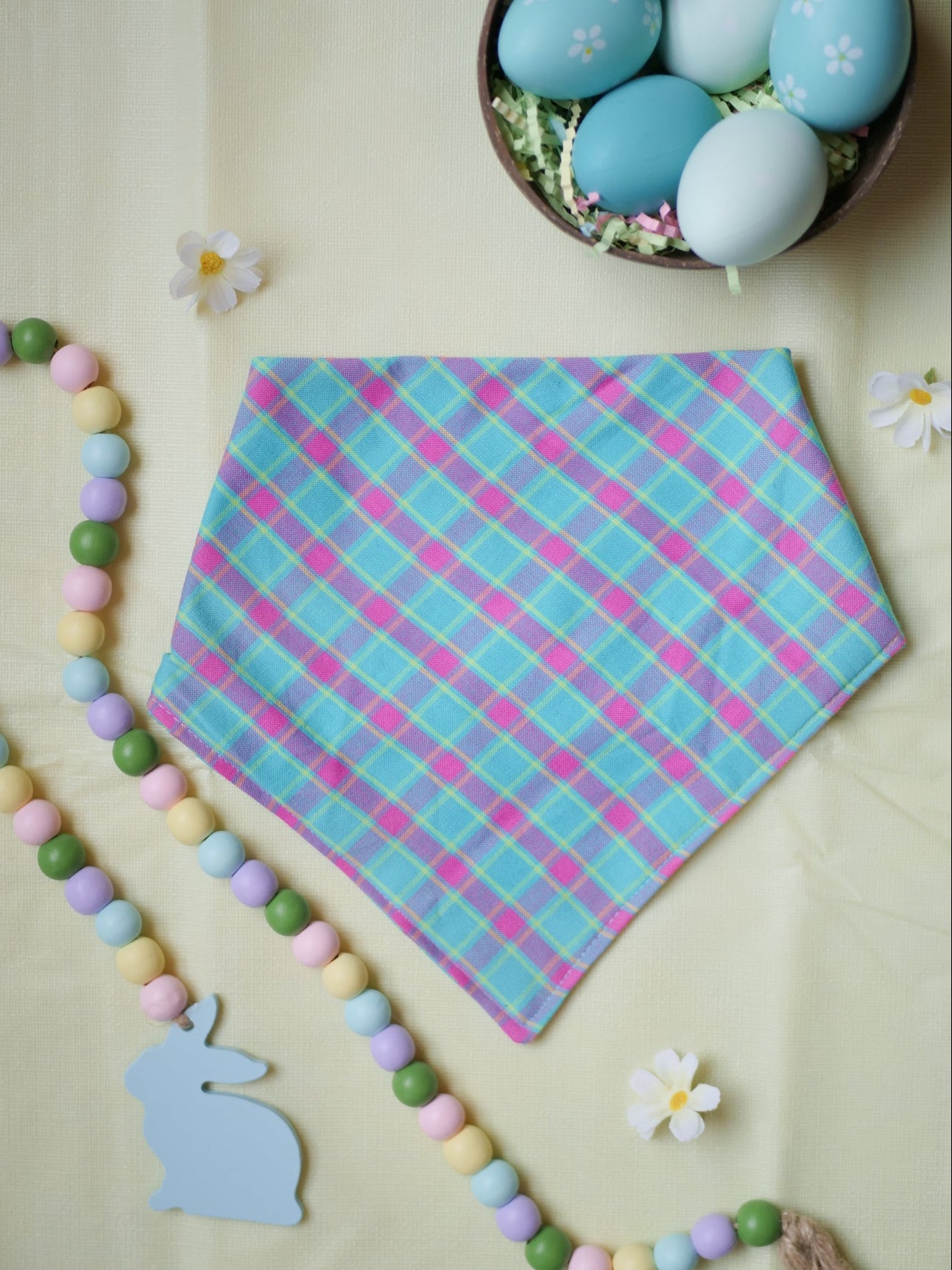Easter Plaid Dog Bandana