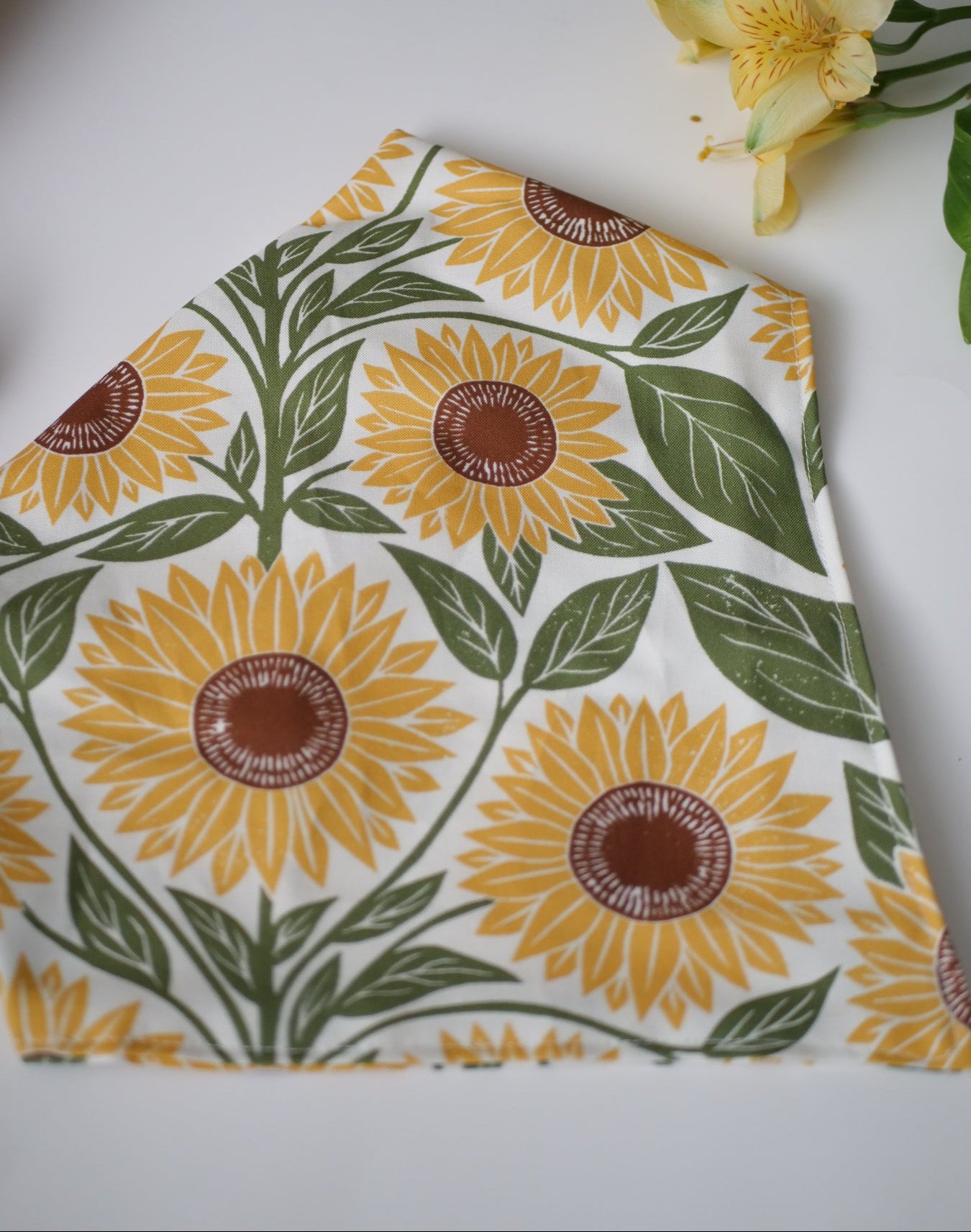 Retro Sunflower Dog Bandana