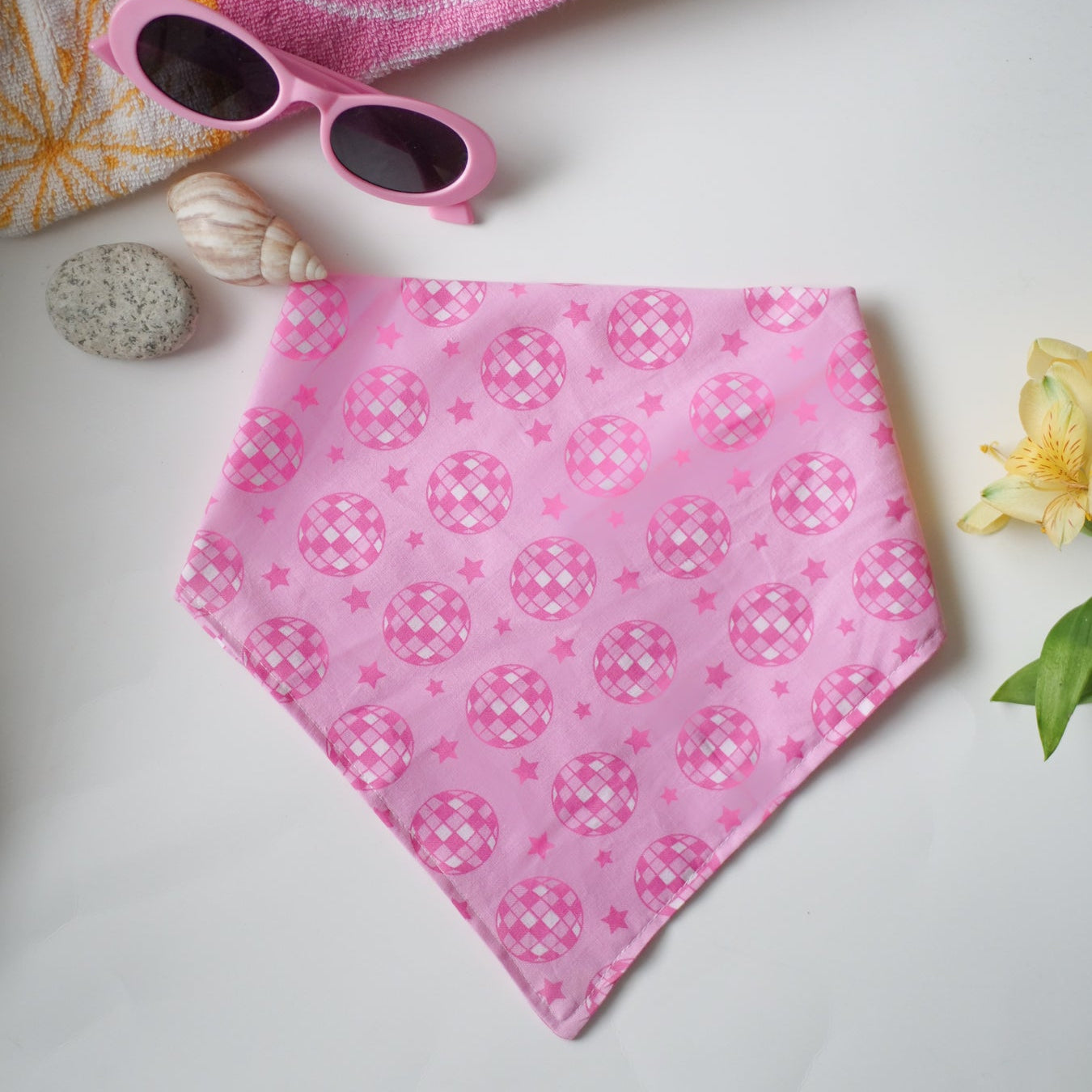 Pink Disco Dog Bandana