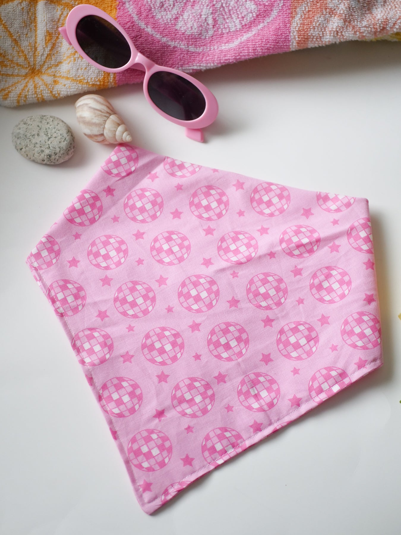 Pink Disco Dog Bandana